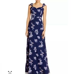 Aidan Mattox Floral-Print Tie-Strap Dress